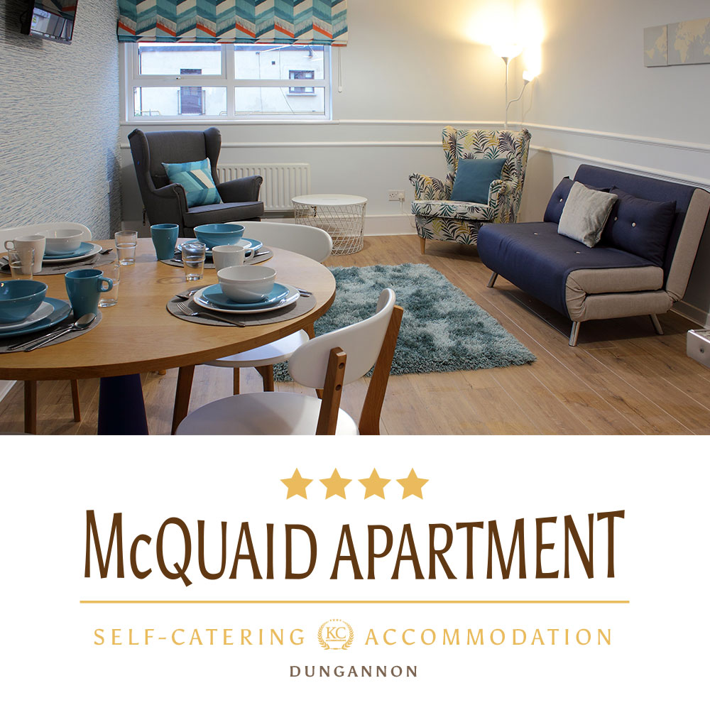 Visit self catering McQuaid Apartment Suite in Dungannon a perfect accommodation for your break.